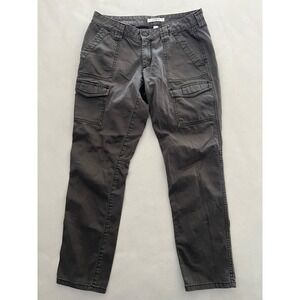 Ann Taylor LOFT Julie Cargo Pants 6 Gray Straight Leg Utility Cotton Blend